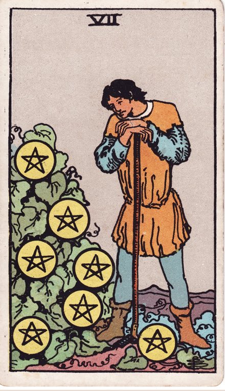 Bảy Tiền (Seven of Pentacles)