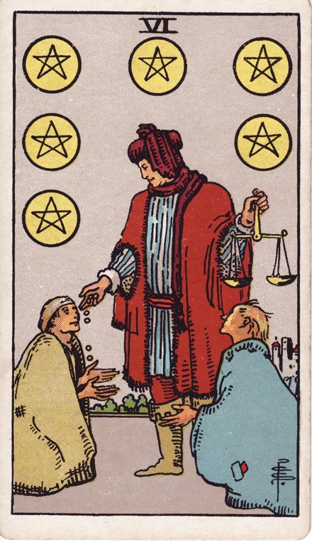 Sáu Tiền (Six of Pentacles)
